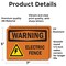Signmission Electric Fence With Symbol OSHA Warning Sign, Vinyl Decal, 7in W x 5in L, 2PK OS-2PACK-WS-D-57-L-12088 - alternate 4